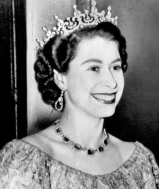 Queen Elizabeth Portrait in crown
