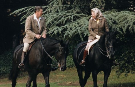 Riding horses with President Ronald Reagan