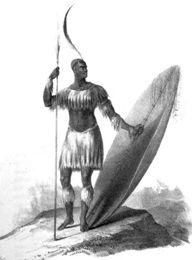 Sketch of African leader Shaka Zulu