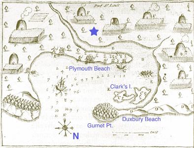 Early Map of Plymouth Colony