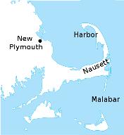 Map of New Plymouth and Cape Cod