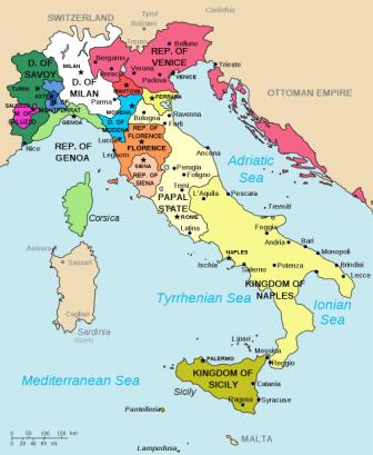 Italian city-states map