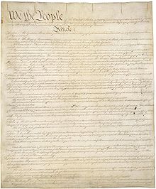 Picture of the United States Constitution Front Page