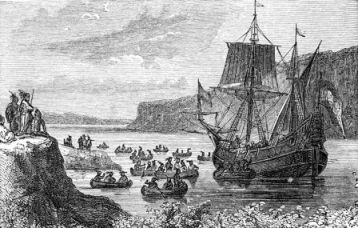 Hudson's ship in the Americas