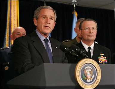 President George W. Bush at Press Conference