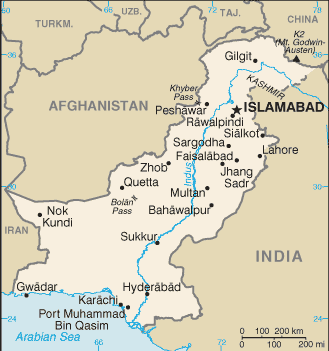 Country of Pakistan Map