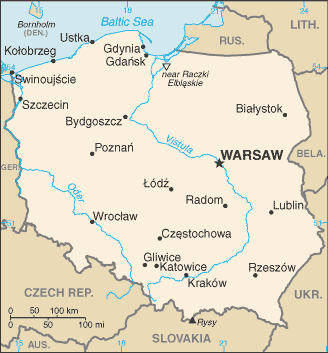 Country of Poland Map