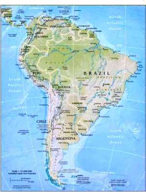Map ofSouth America
