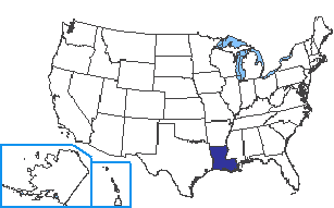 Location of Louisiana State
