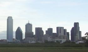 The city of Dallas skyline