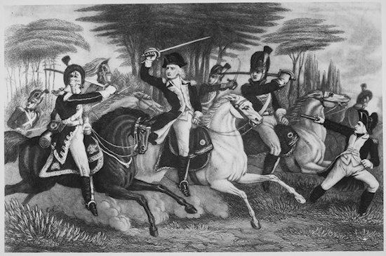 William Washington at Battle of Cowpens Drawn and engraved for Graham's Magazine