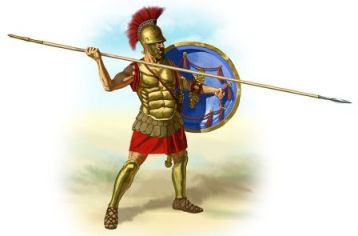 A hoplite warrior from Sparta