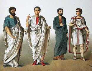 Drawings of me dressed in Ancient Roman clothing