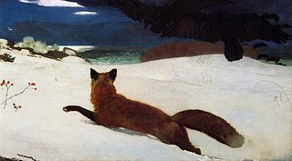 Fox Hunt realism painting by Winslow Homer