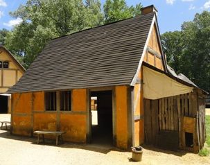 Photo of a remake of a home in early Jamestown