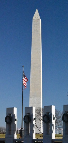 Washington Monument with World War 2 Memorial in foreground