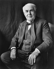 Portrait of Thomas Edison sitting down