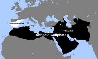Map showing the extent of the Abbasid Empire