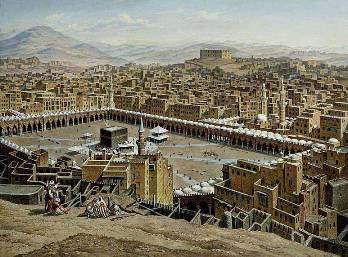Painting of the city of Mecca in 1897