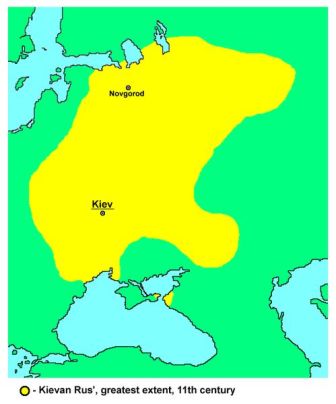 Map of the Kievan Rus at their peak