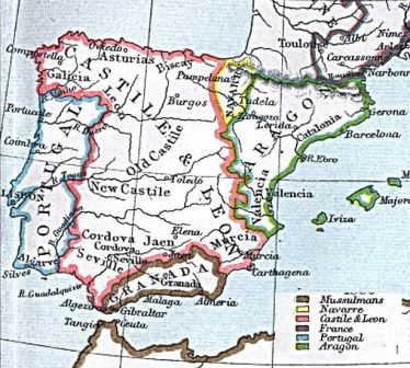 Map of Granada and Al-Andalus
