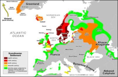 Viking Expansion during the Middle Ages and Medieval times