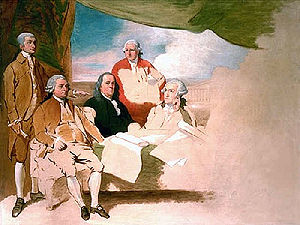 Treaty of Paris with Ben Franklin, John Jay, and John Adams