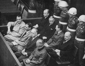 German leaders at the Nuremberg trials