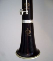 The bell of a clarinet