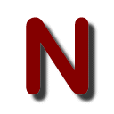 The letter N for nitrogen