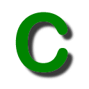 The letter C for Carbon