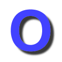 The letter O for oxygen
