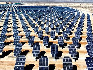 Solar panels of a power plant