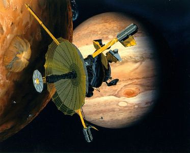 Drawing of the Galileo mission to Jupiter