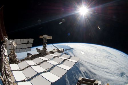 Sunrise over the Space Station
