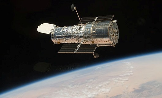 Hubble Space Telescope above the Earth