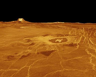 The surface of the planet Venus