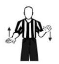 Basketball double dribble violaton referee signal