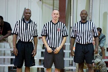 Referees before a game